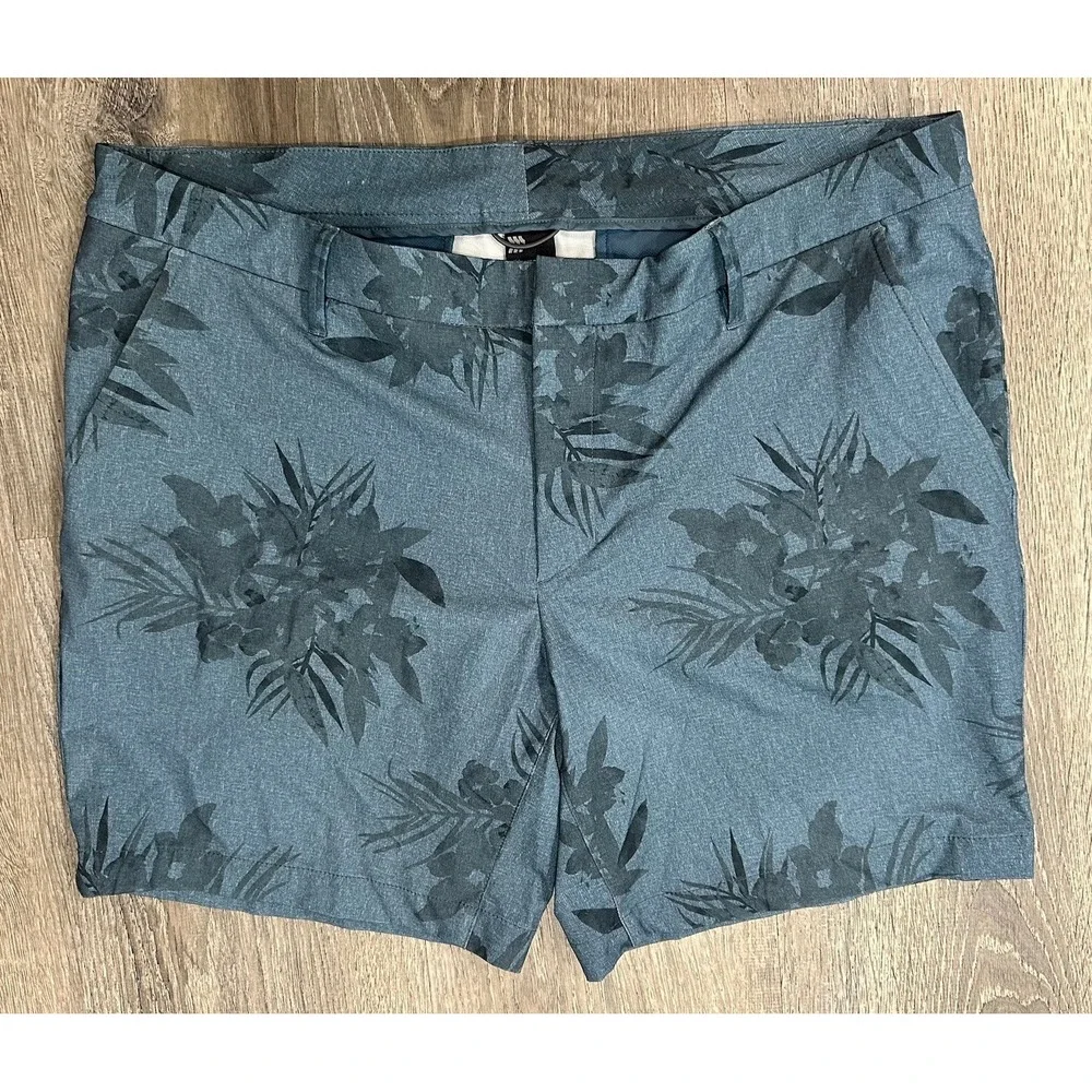 All In Motion Shorts Mens‎ 40 Blue Tropical Lightweight Casual Stretch Shorts